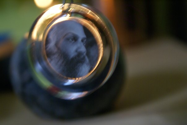 Osho-on-giving-Mala-with-Osho-picture Osho on giving Mala with Osho picture